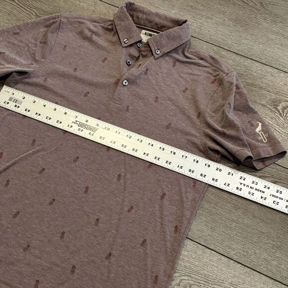 Linksoul Golf Polo Shirt Mens Medium Pineapple All Over Print Tropical Goat Hill - Picture 5 of 7